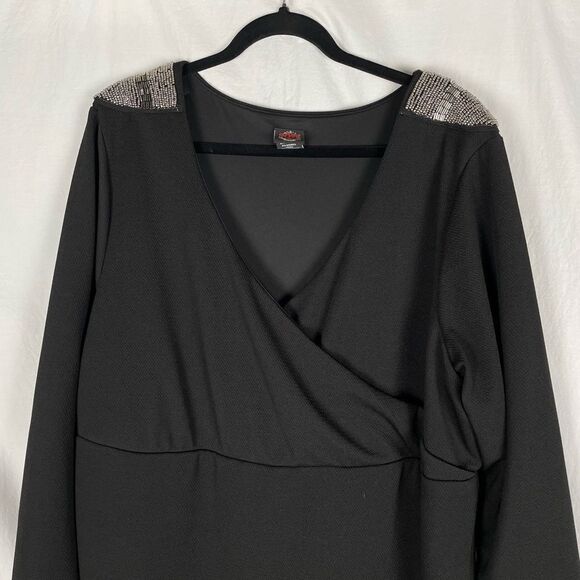 Rebel Wilson For Torrid Black Long Sleeve Midi Dress - Women’s 4/4XL - Picture 4 of 7